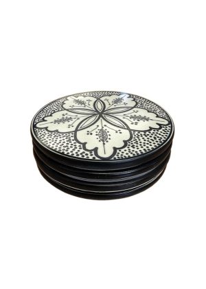 Aleah Ceramic Coaster Set/4